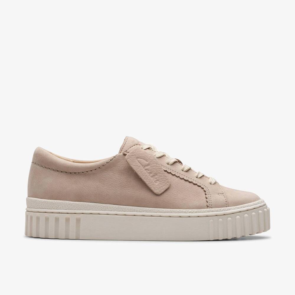 NEW CLARKS women's mayhill walk sneaker in sand nubuck
